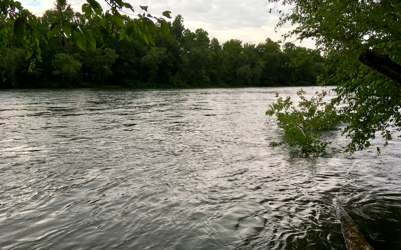 The Catawba River in Catawba County, North Carolina