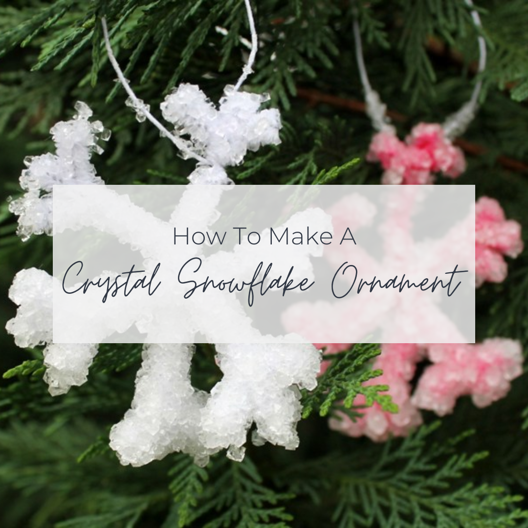 How To Make A Crystal Snowflake Ornament header image.
