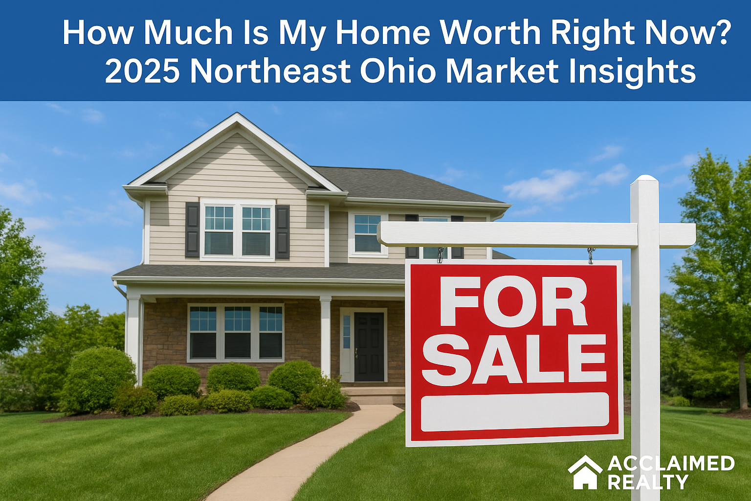 Suburban home for sale in Northeast Ohio – Cuyahoga, Lake, Lorain, Medina, Geauga, and Portage Counties 2025 home value