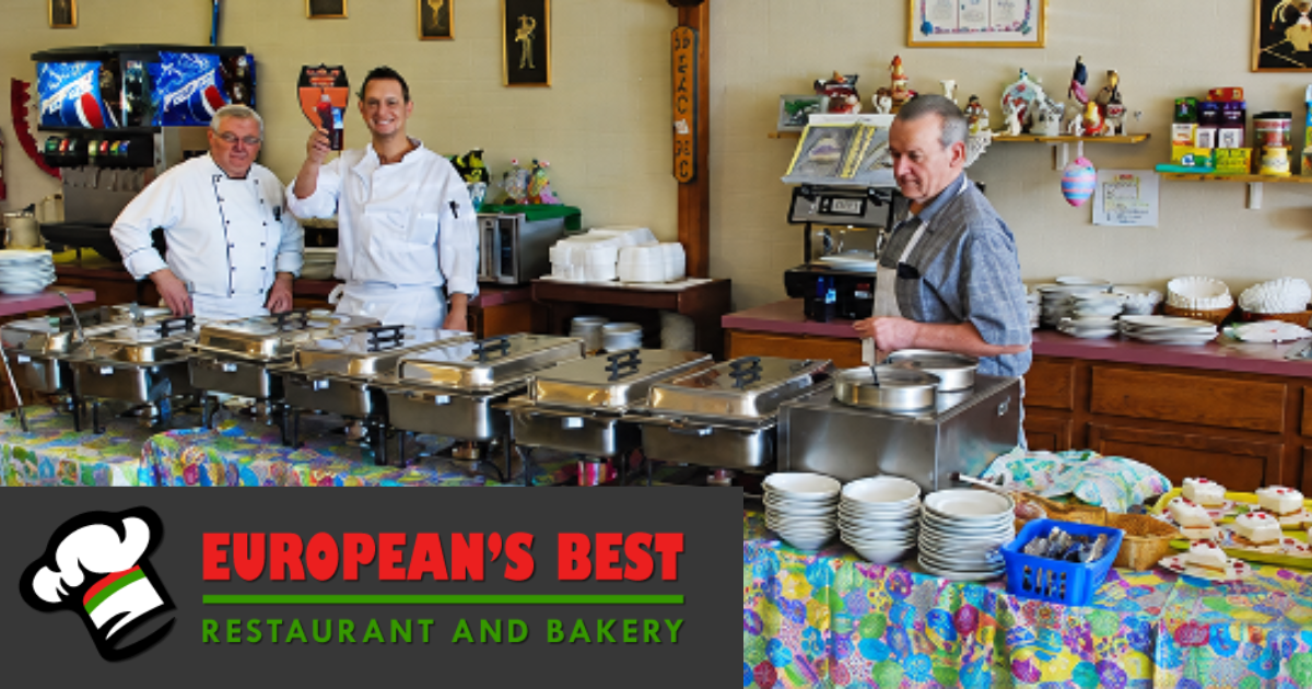 European’s Best Restaurant & Bakery in Strongsville, Ohio, featuring homestyle breakfast, Eastern European specialties, fresh-baked pastries, and welcoming neighborhood dining.