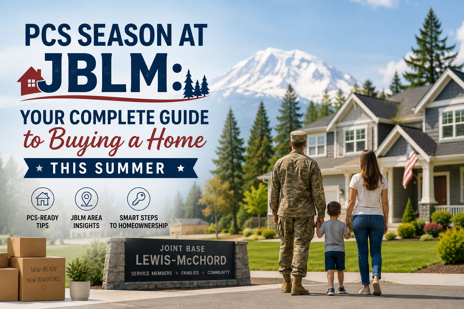 PCS Season at JBLM: Your Complete Guide to Buying a Home This Summer header image.