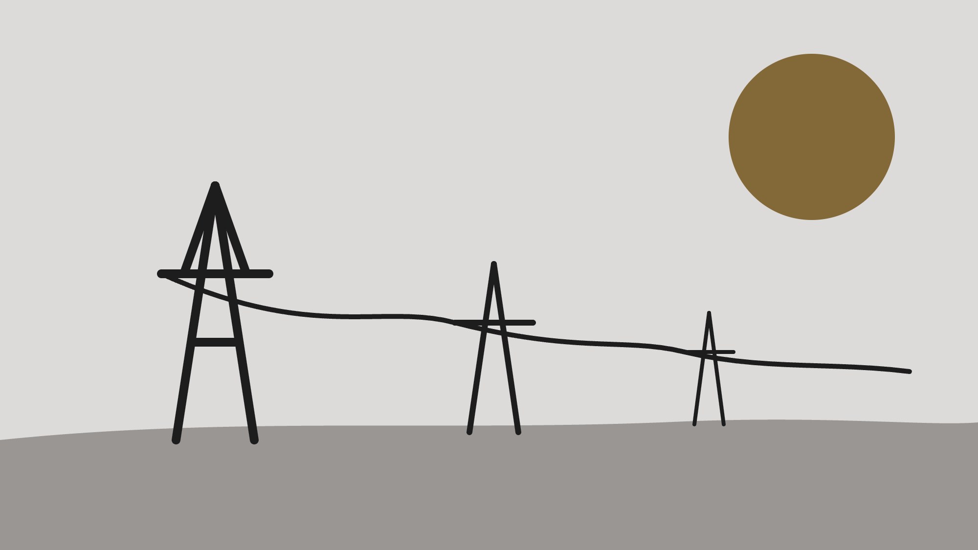High-voltage transmission towers like those planned for Dominion Energy's Golden to Mars line in Loudoun County.