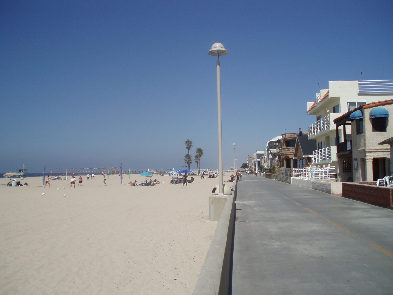 The Strand, the beach path that runs the length of Hermosa Beach