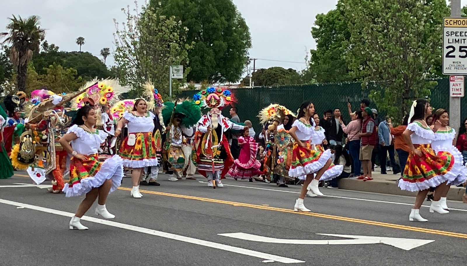 Dancers in a 2024 street parade in Gardena