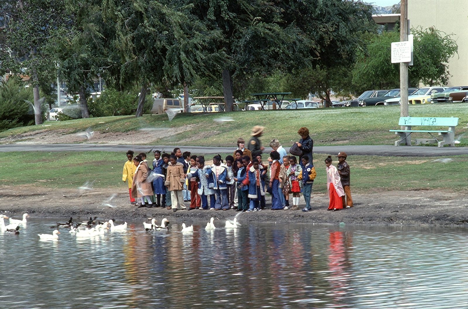 A school field trip at Harbor Lake, now Machado Lake, in May 1977