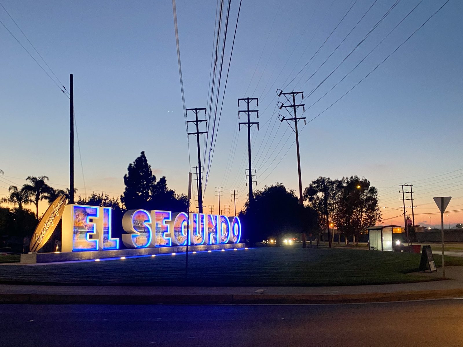 El Segundo's welcome sign, put up in 2024