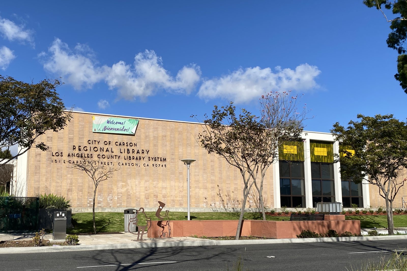 The Carson branch of the LA County Library on Carson Street (2024)