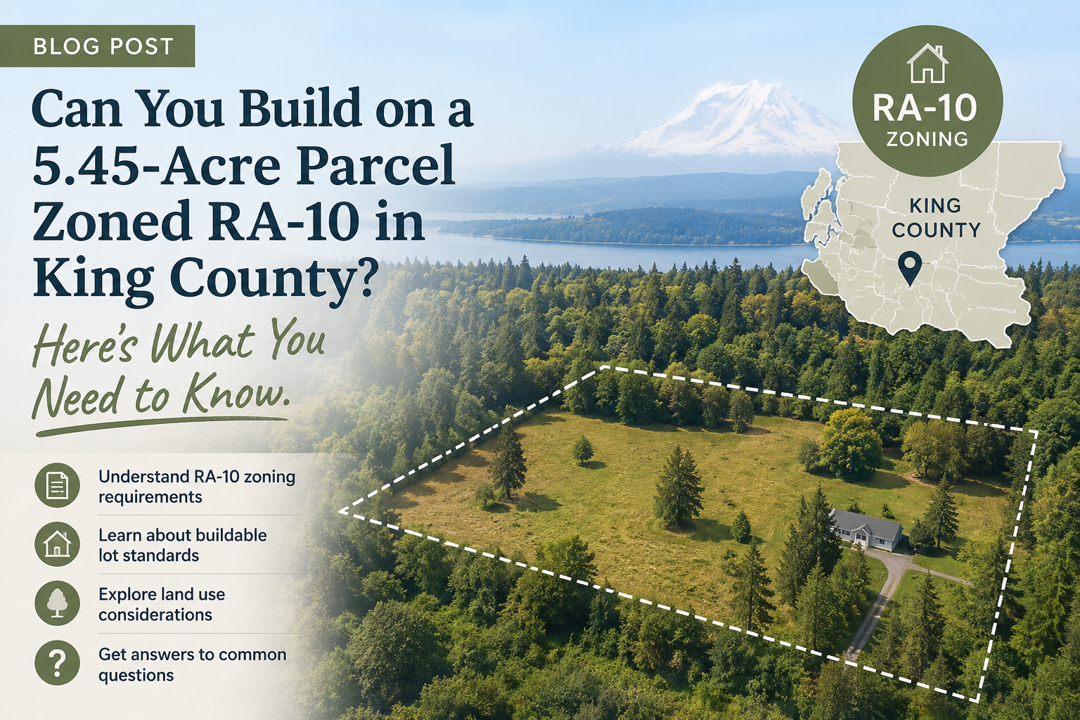 Can You Build A House on a 5 acre parcel zoned RA-10? header image.