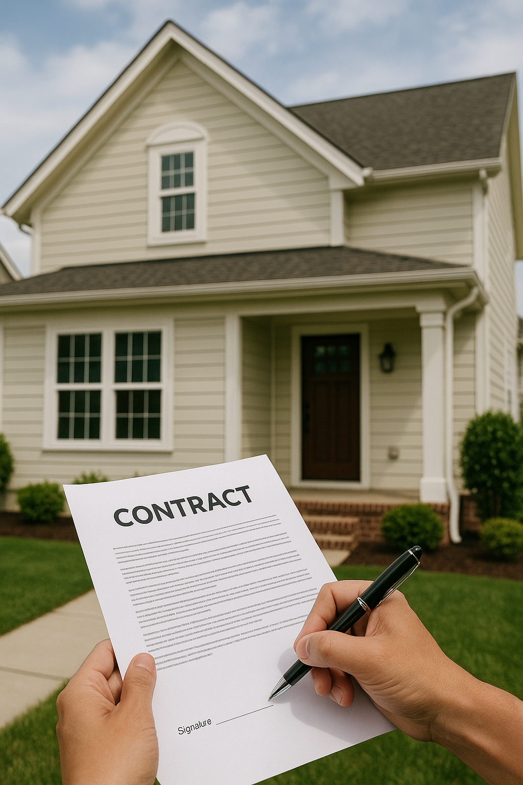 contract outside of a house