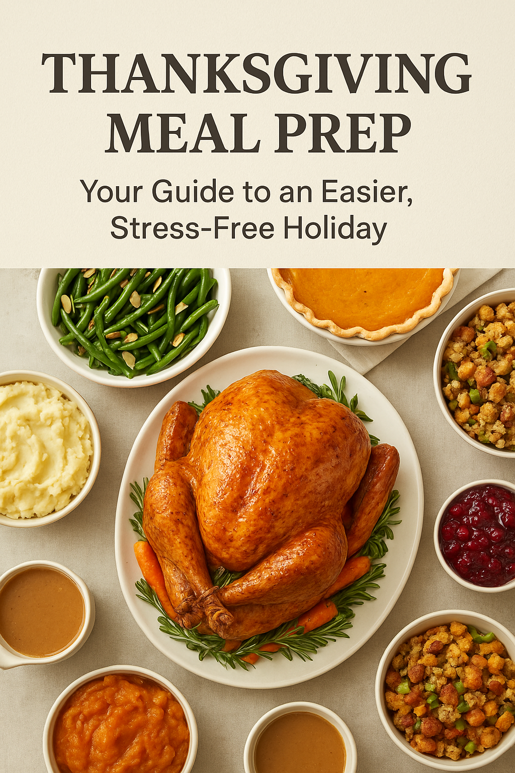 Thanksgiving Meal Prep: Your Guide to an Easier, Stress-Free Holiday header image.