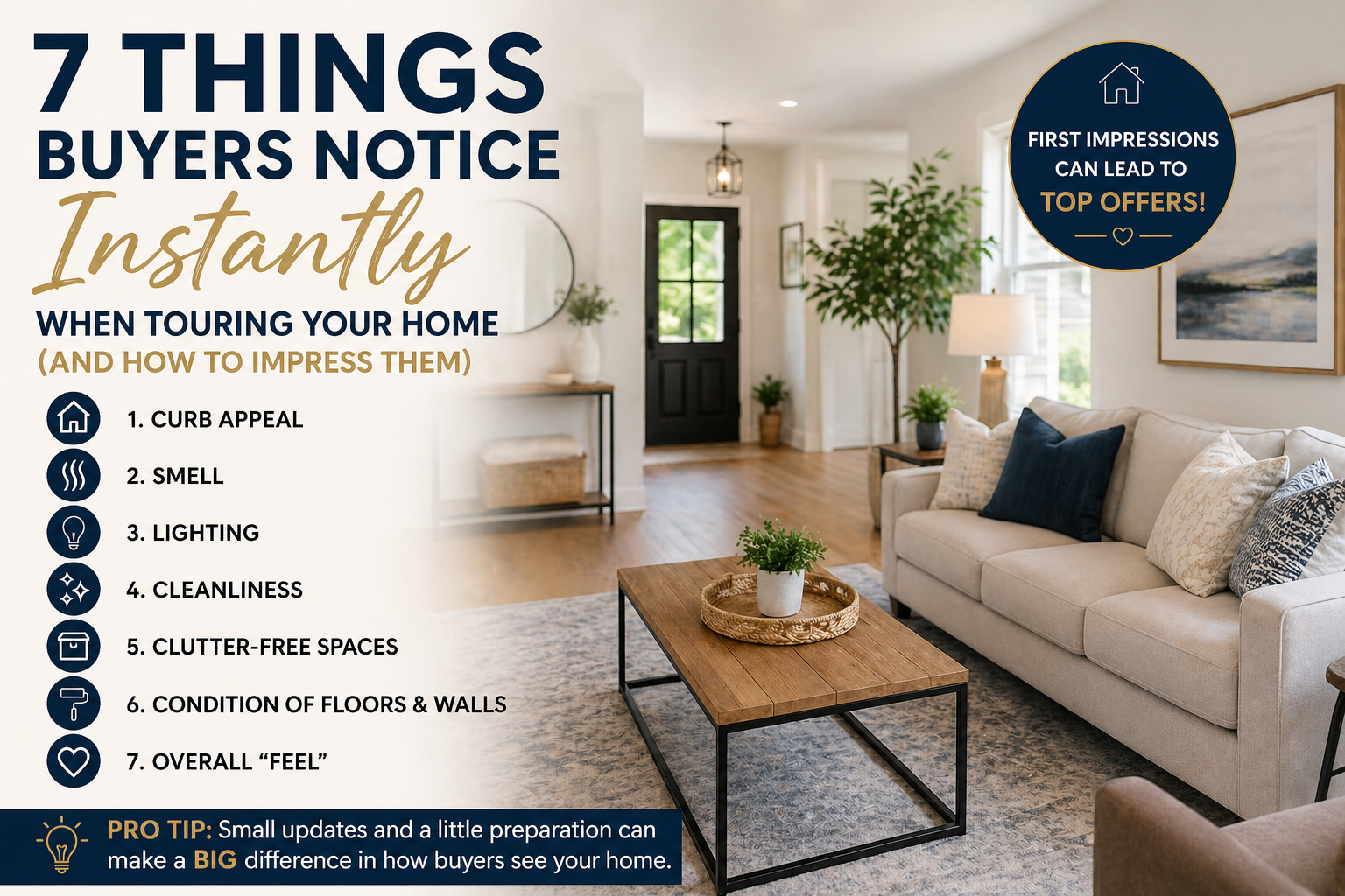 The Top 7 Things Buyers Notice Instantly (and How to Get It Right) header image.