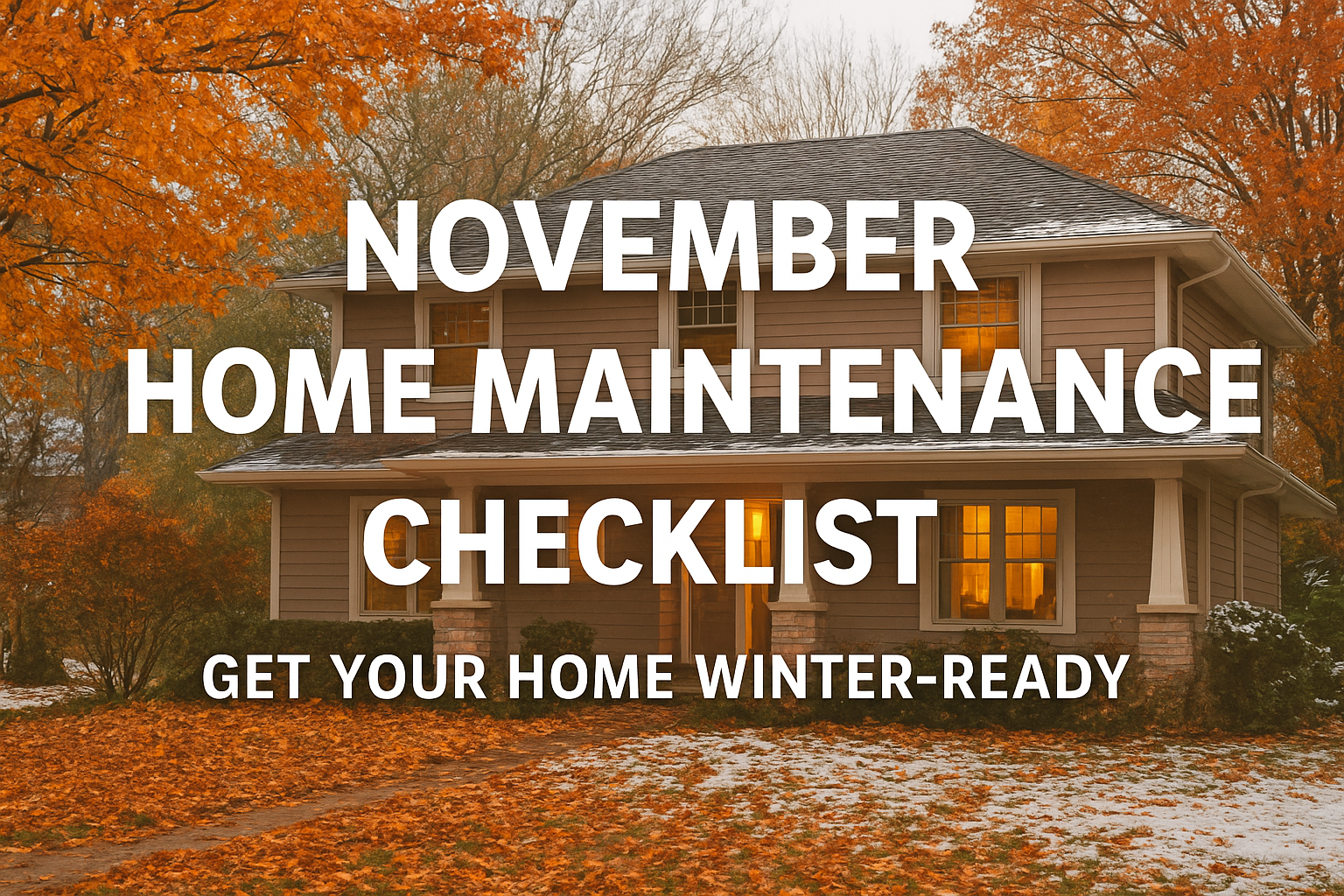 November Home Maintenance Checklist: Get Your Home Winter-Ready header image.