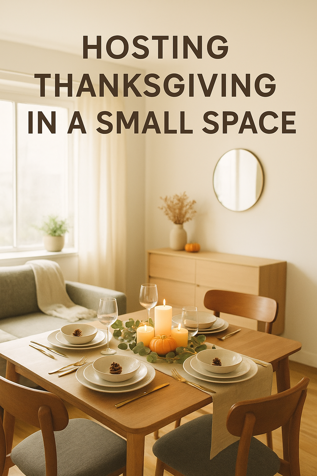 Hosting Thanksgiving in a Small Space: Smart Tips for Comfort and Style header image.