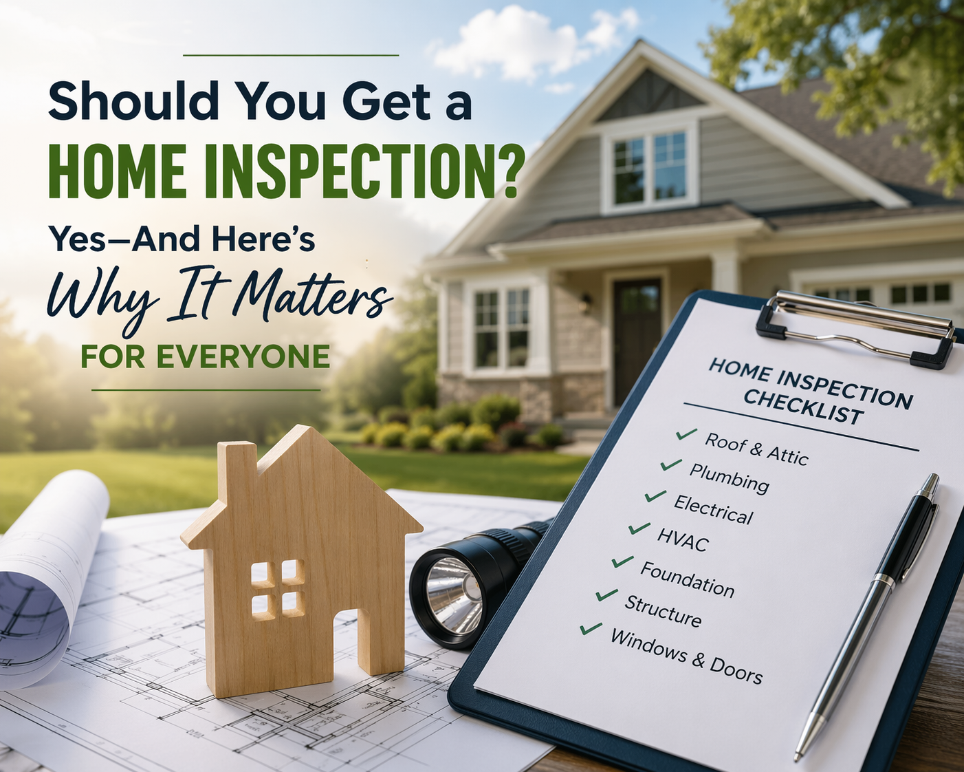 Should You Get a Home Inspection? (Yes—And Here’s Why It Matters for Everyone) header image.