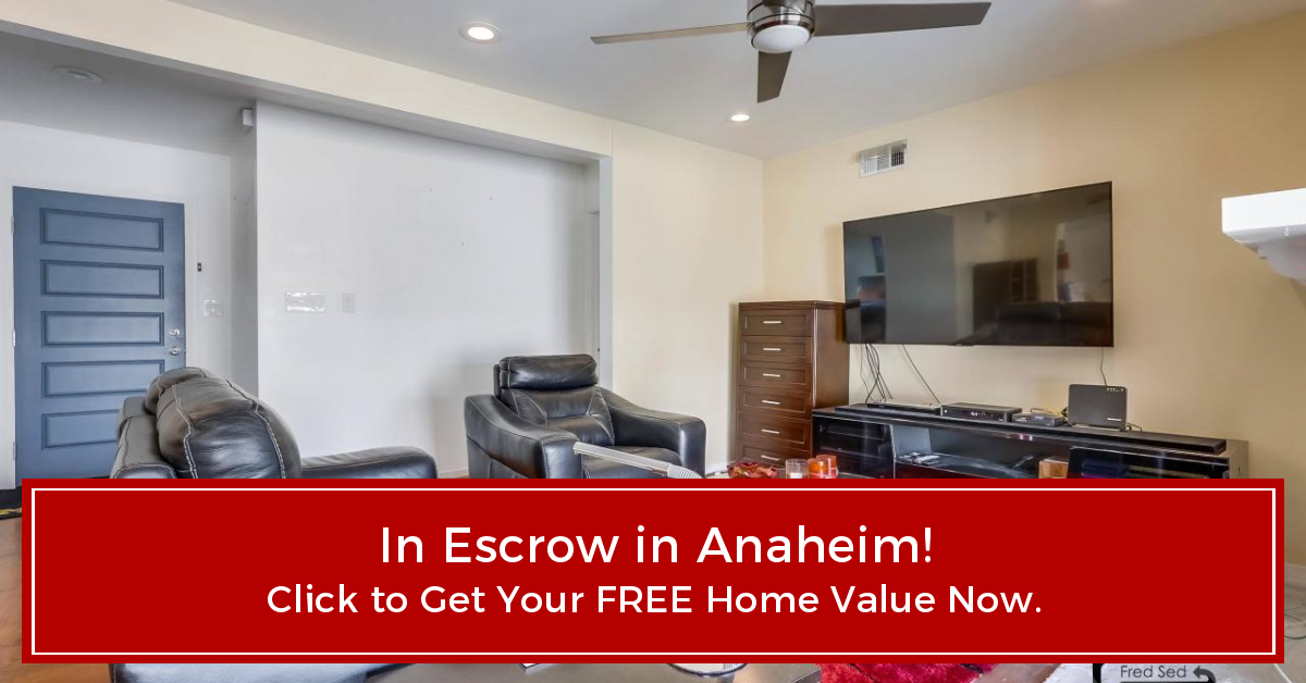 In Escrow ~ 2169 W Victoria Ave, Anaheim, CA ~ 4 Beds, 1½ Baths header image.