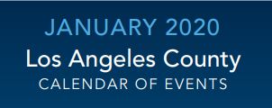 LA County ~ January Calendar of Events 2020 header image.