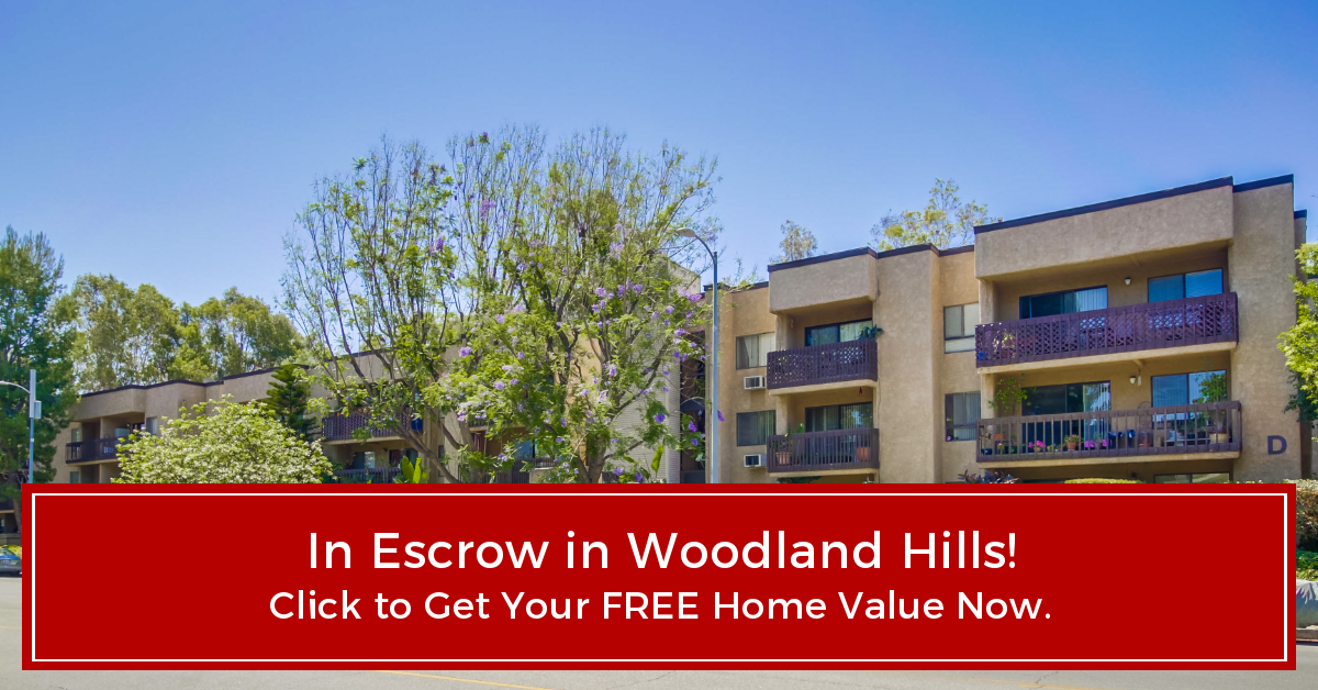 In Escrow ~ 22100 Burbank Blvd Unit 152F, Woodland Hills, CA ~ 2 Beds, 2 Baths header image.