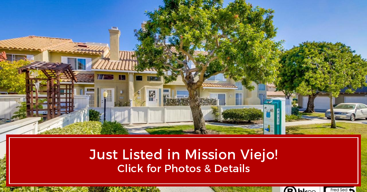 Just Listed ~ 26827 Park Terrace Lane Unit#128, Mission Viejo, CA ~ 3 Beds, 2¾ Baths header image.