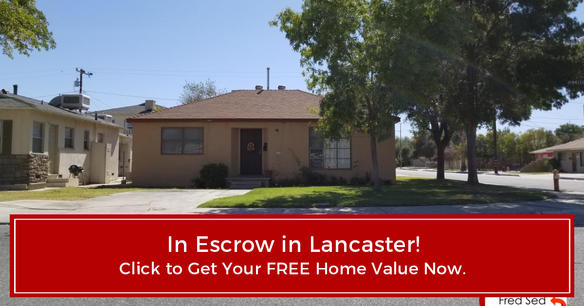 In Escrow ~ 828 W Milling St, Lancaster, CA ~ 4 Beds, 2 Baths header image.
