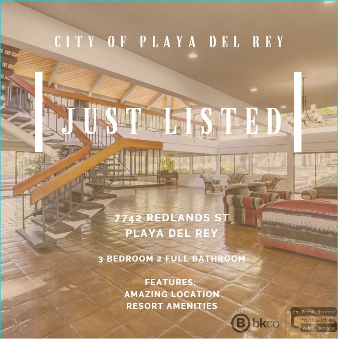 Just Listed ~ 7742 Redlands St Unit H3035, Playa Del Rey, CA ~ 3 Beds, 2 Baths header image.