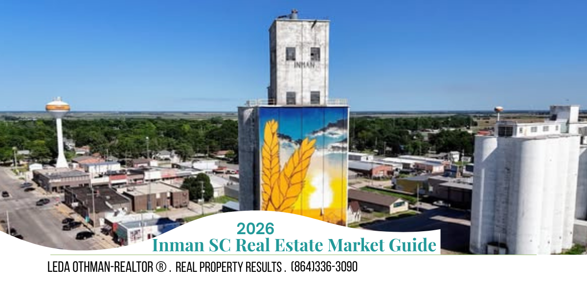 Leda Othman, Keller Williams Realtor, highlighting Inman SC history and 2026 residential housing market trends