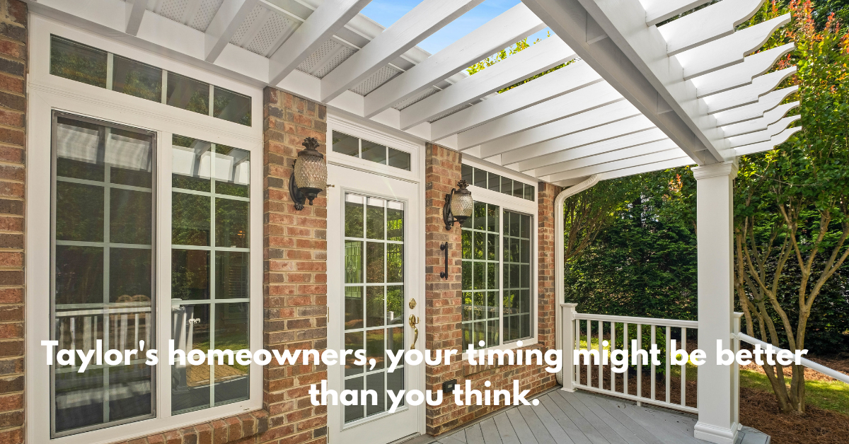 Is Now a Good Time to Sell in Taylors SC 29687? header image.