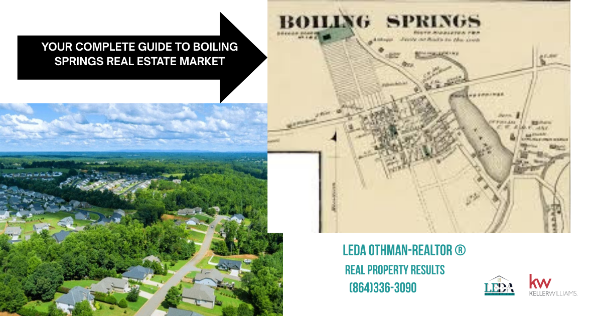 Commercial real estate in Boiling Springs SC with Leda Othman Realtor Keller Williams logo for local housing market expertise