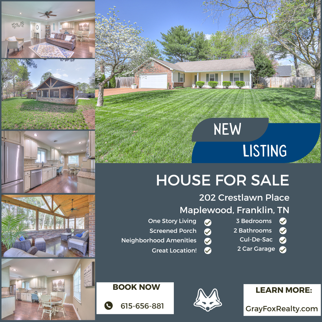 One-Story Living in Franklin? Yes, PLEASE! header image.