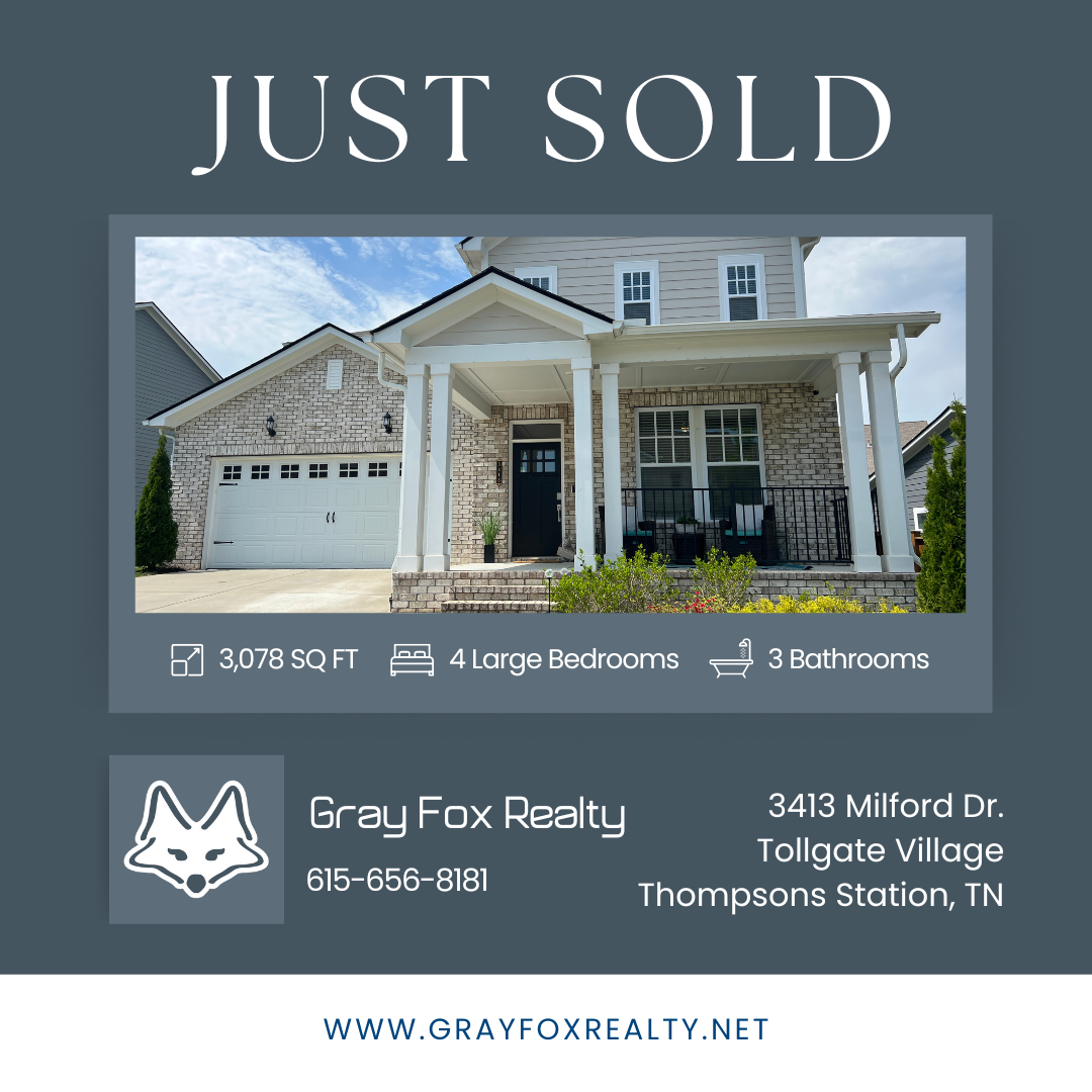 SOLD in Tollgate Subdivision, Thompson's Station! header image.