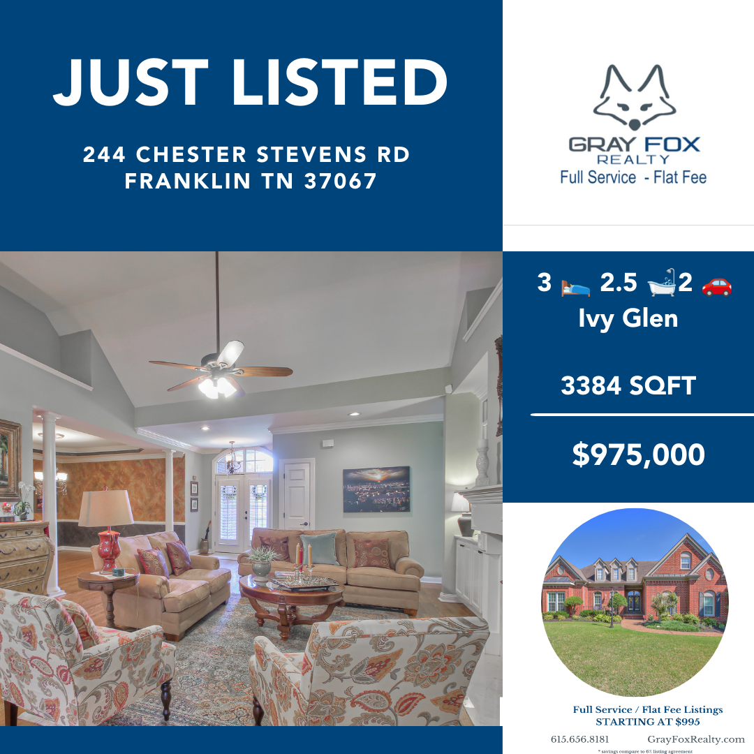 Discover the Epitome of Comfort and Luxury: 244 Chester Stevens Rd, Franklin TN 37067 header image.