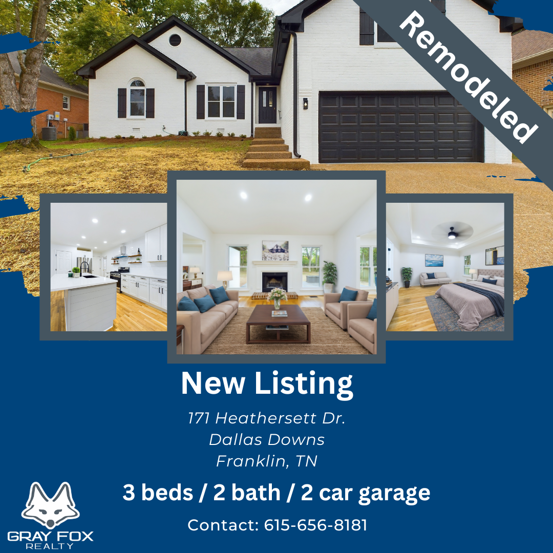 **Fully Renovated Gem in Dallas Downs, Franklin, TN: Move-In Ready!** header image.