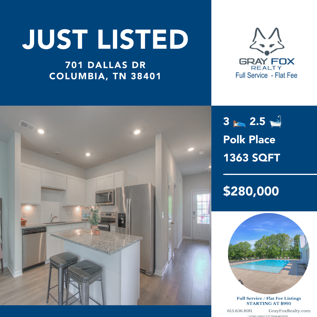 Welcome Home to 701 Dallas Dr, Columbia TN 38401 header image.