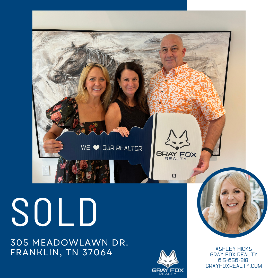 **Sold: 305 Meadowlawn Dr. in Downtown Franklin** header image.