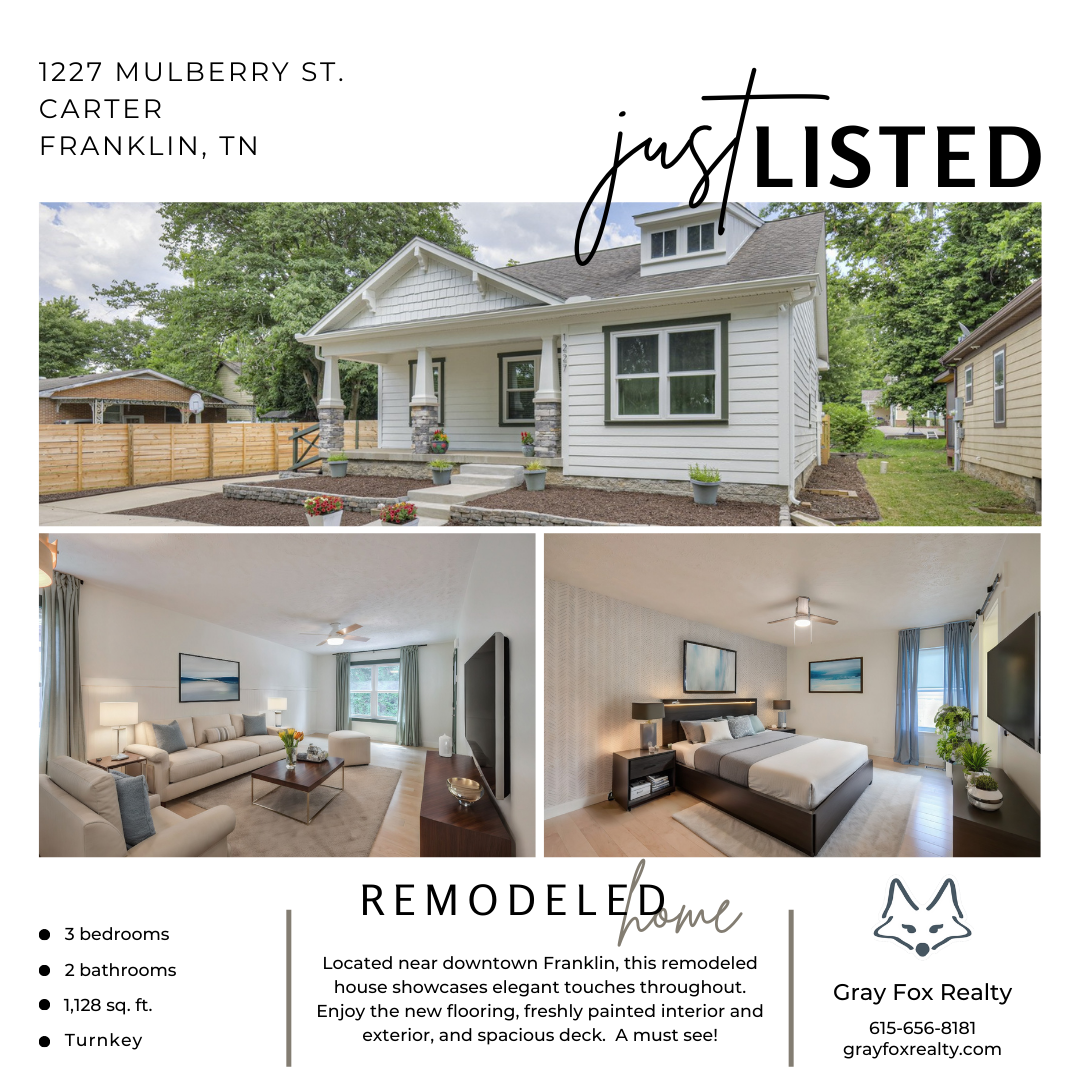 Welcome to Your Dream Home: 3 Bed/2 Bath Craftsman in Franklin, TN header image.