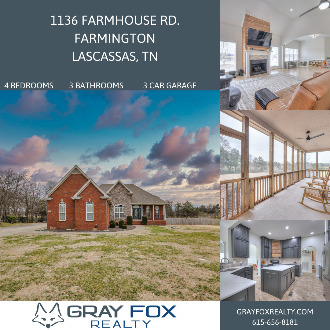 Discover Country Living at Its Finest: Gorgeous One-Level Brick Home in Farmington Subdivision header image.