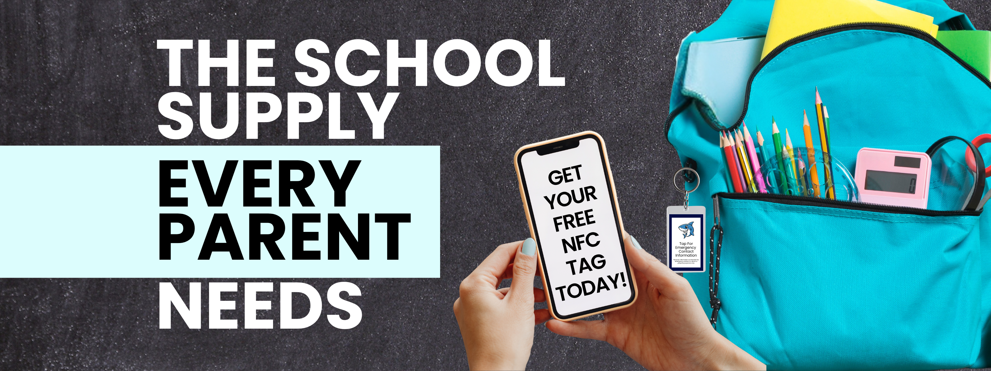 Free NFC Bookbag Tags for Local Families header image.