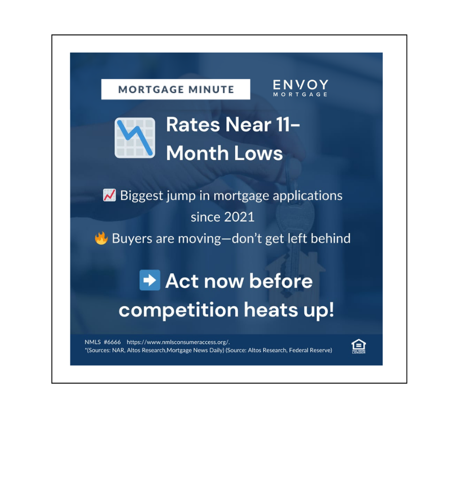 Take Advantage of the Lowest Rates in 11 Months header image.