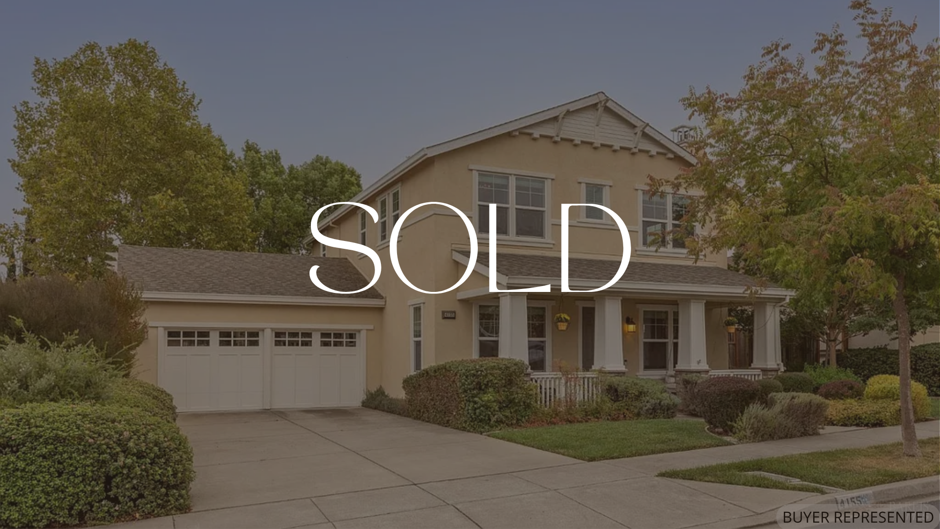 Craftsman-style home in Napa CA with landscaped backyard, outdoor entertaining area, and covered front porch