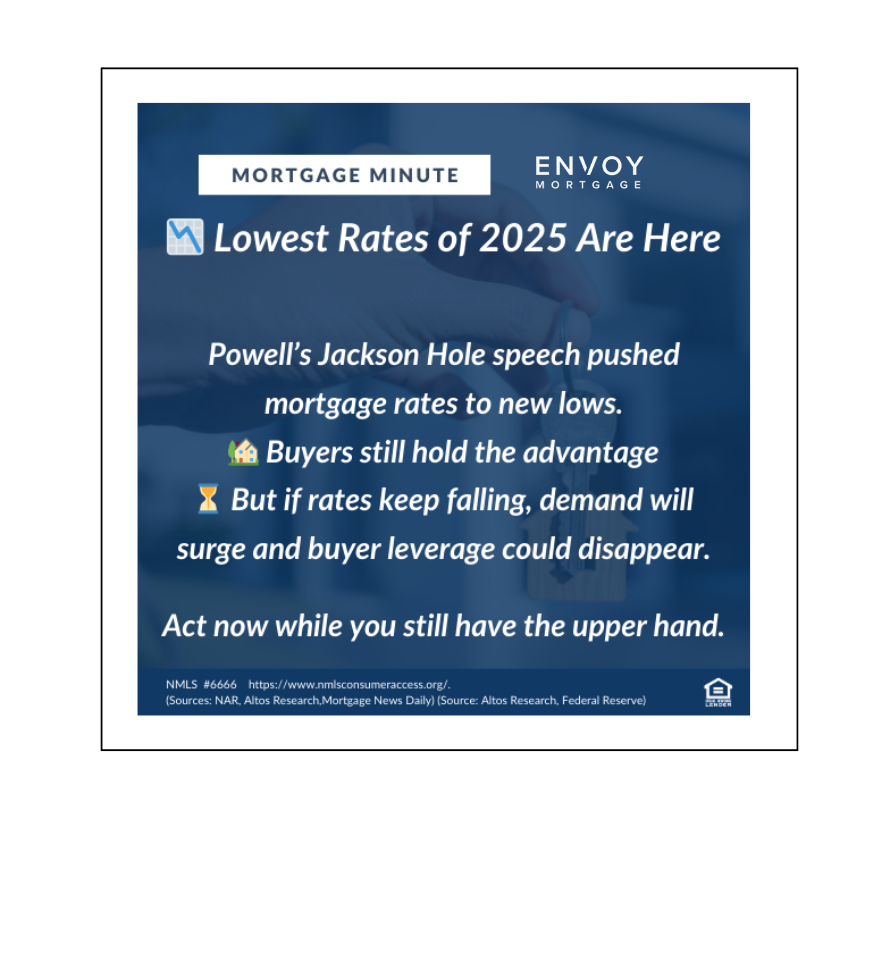 Lowest Rates of 2025 Could Shift Buyer Power header image.