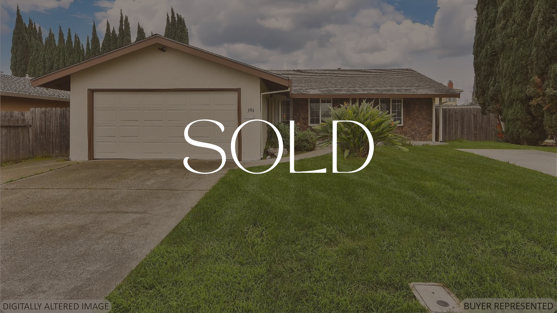 Recently sold home in Fairfield CA on a quiet residential street with driveway and updated exterior