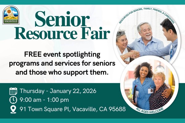 Vacaville Senior Resource Fair: A Free Community Event for Seniors, Families, and Caregivers header image.