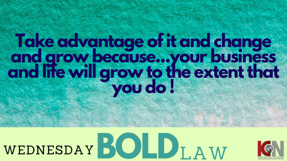 Wednesday's BOLD LAW...