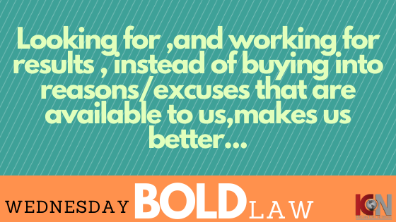 Wednesday's BOLD LAW...