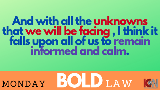 This week's BOLD LAW...