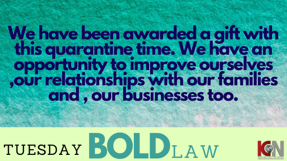 Tuesday's BOLD LAW...