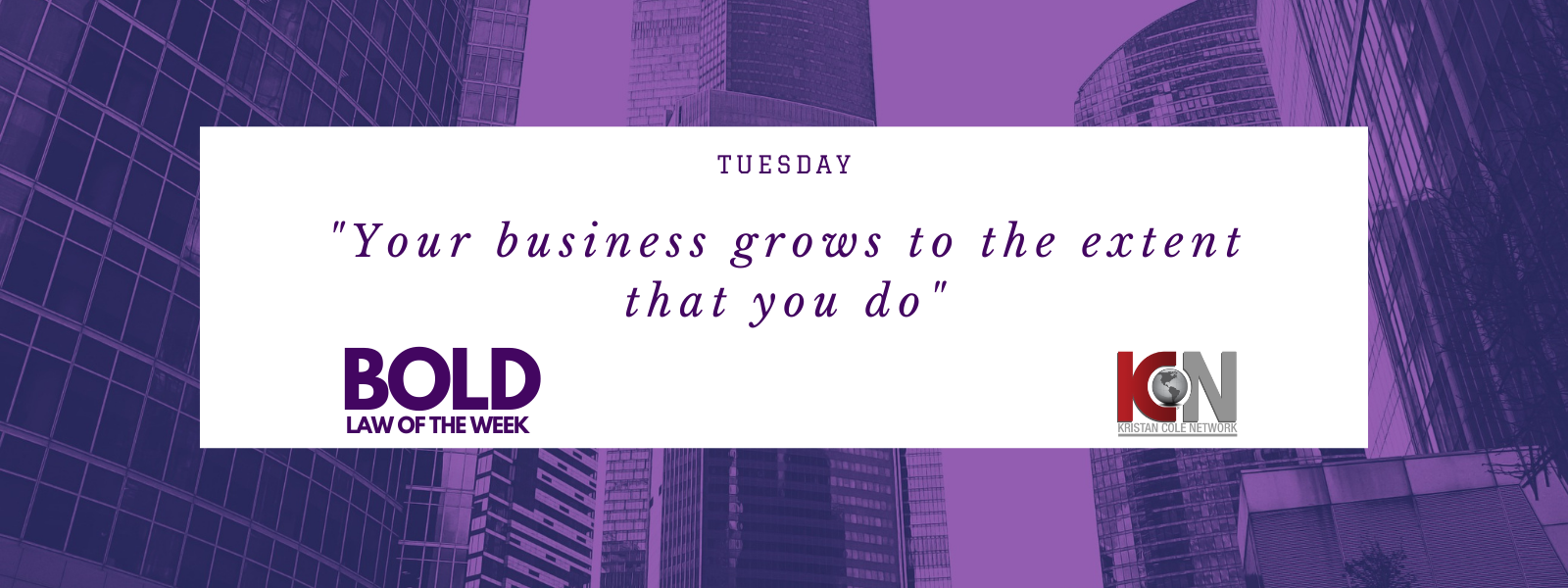 Tuesday's week's BOLD LAW 