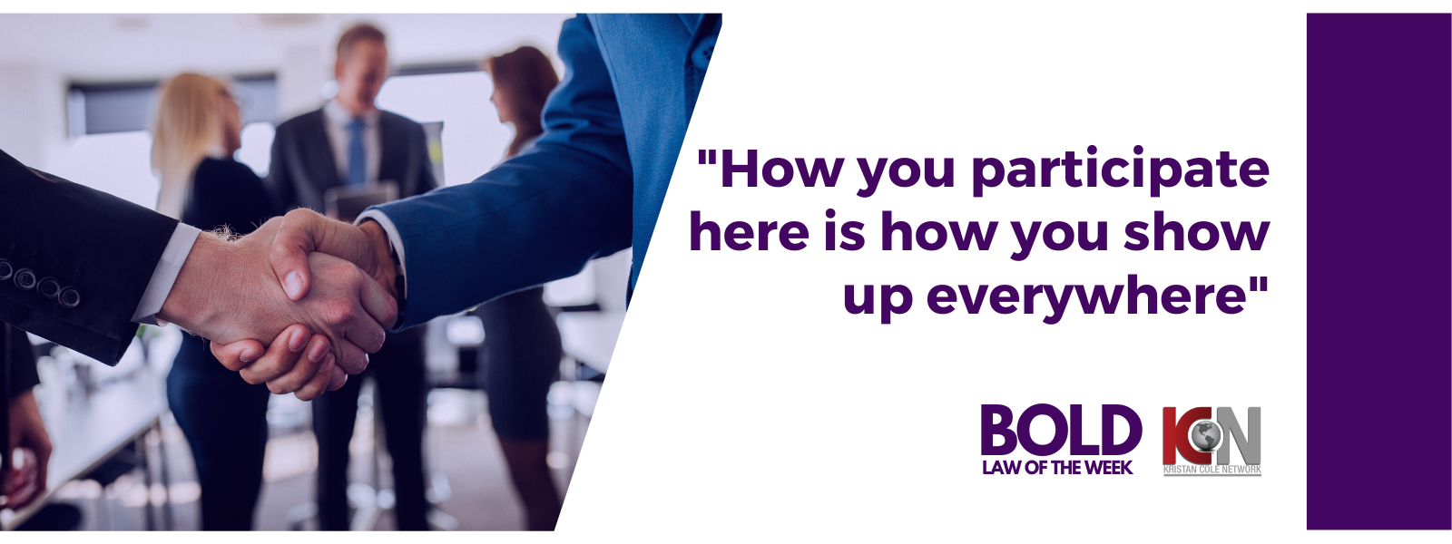 This week's BOLD LAW ... 