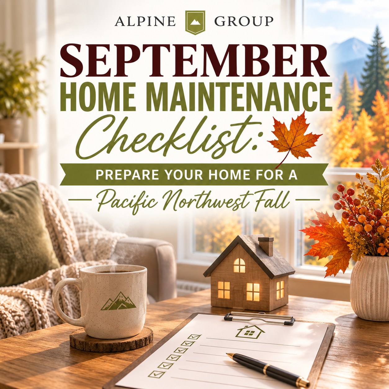 September Home Maintenance Checklist: Prepare Your Home for a Pacific Northwest Fall header image.
