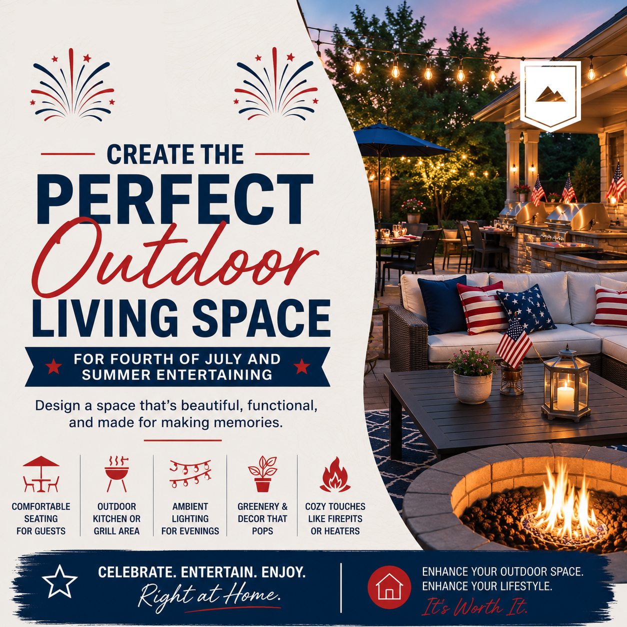 Create the Perfect Outdoor Living Space for Fourth of July and Summer Entertaining header image.
