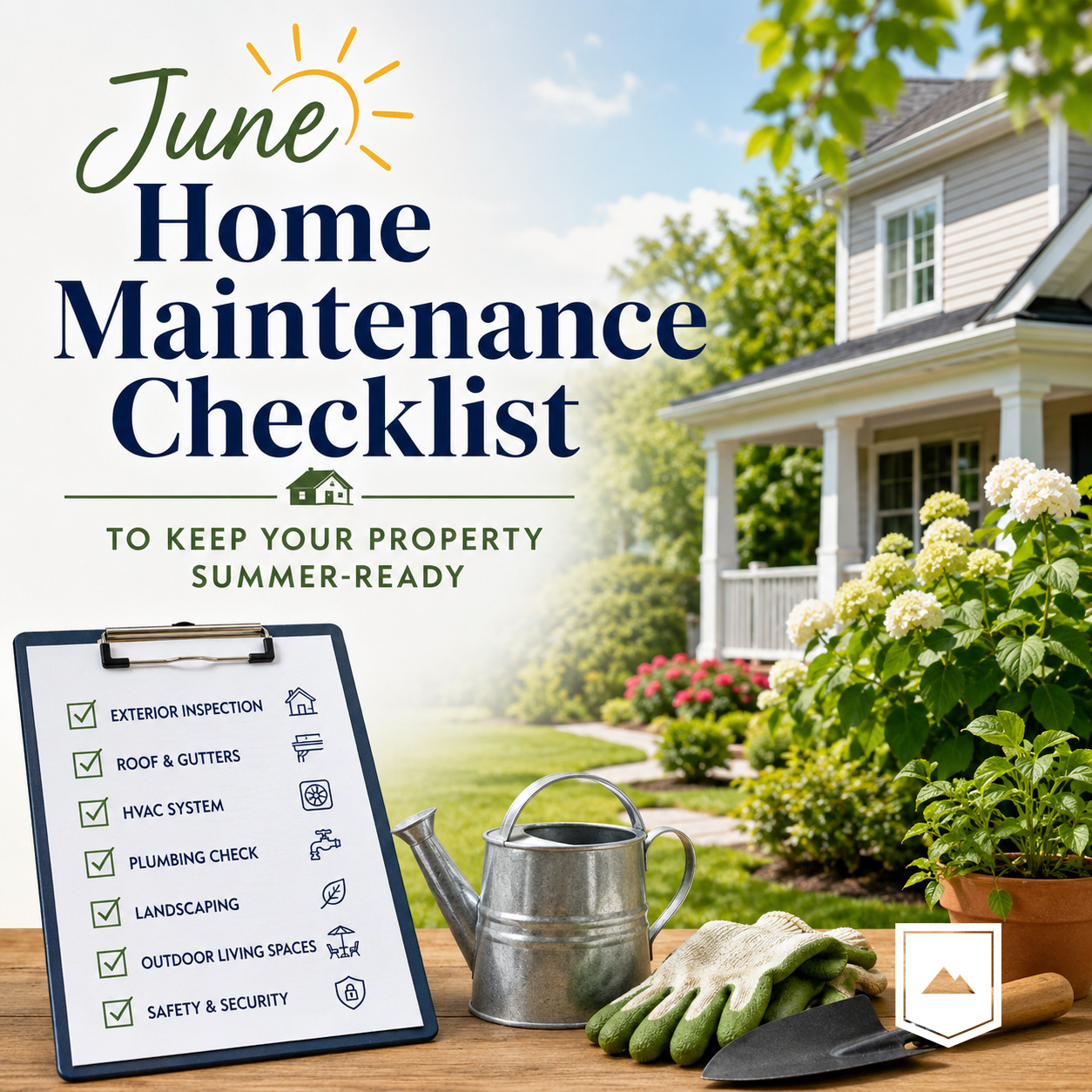 June Home Maintenance Checklist to Keep Your Property Summer-Ready header image.